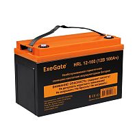 картинка exegate ex285656rus аккумуляторная батарея exegate hrl 12-100 (12v 100ah, под болт м6) от магазина Tovar-RF.ru