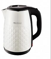 картинка чайник электрический kelli kl-1803 кофейный-бело-черный от магазина Tovar-RF.ru