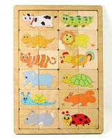 картинка детские игры десятое королевство игра развивающая деревянная "веселые половинки" 00725 от магазина Tovar-RF.ru
