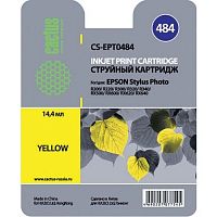картинка картридж струйный cactus cs-ept0484 желтый (14.4мл) для epson stylus photo r200/r220/r300/r320/r340/rx500/rx600/rx620/rx640 от магазина Tovar-RF.ru