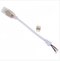 картинка аксессуары для светильников ECOLA SCJM14ESB LED STRIP 220V CONNECTOR кабель RGB 150мм с муфтой и разъемом IP68 для ленты RGB 14X7 от магазина Tovar-RF.ru