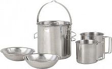 картинка набор посуды походный ecos набор посуды походный camp-s13 из нержавеющей стали (5 предметов) 106942от магазина Tovar-RF.ru