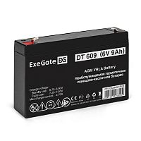 картинка exegate ex294051rus аккумуляторная батарея exegate dt 609 (6v 9ah, клеммы f1) от магазина Tovar-RF.ru