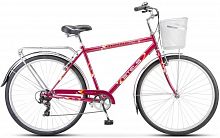 картинка велосипед stels navigator-355 v 28" z010 lu101288 lu094983 20" пурпурный 2023 +корзинаот магазина Tovar-RF.ru