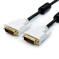 картинка кабель atcom (ат8057) кабель dvi-dvi 2 ferite 24/24pin пакет 24+1(dvi-d) - 1,8 м, черный от магазина Tovar-RF.ru