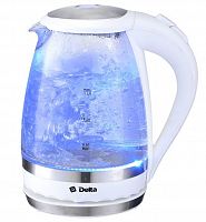 картинка чайник электрический delta dl-1202 стекло белый от магазина Tovar-RF.ru