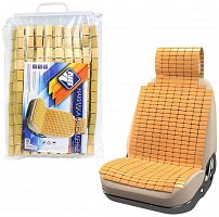 картинка накидка на сиденье nova bright с подголовником (бамбуковые плоские пластины) (110х41см) 47821 от магазина Tovar-RF.ru