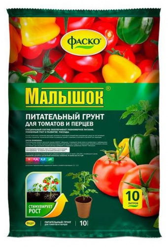 картинка Торфяная продукция МАЛЫШОК Грунт для томатов и перцев 10л от магазина Tovar-RF.ru