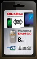 картинка usb флэш-накопитель oltramax 8gb 500 smart usb2.0 светло-серый от магазина Tovar-RF.ru