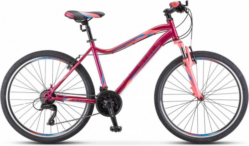 картинка велосипед stels miss-5000 v 26 v050 lu096326 lu089377 18 фиолетовый/розовый 2021от магазина Tovar-RF.ru