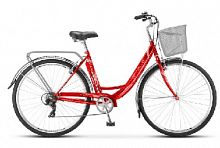 картинка велосипед stels navigator-395 28" z010*lu089103*lu079399 *20" красный+корзинаот магазина Tovar-RF.ru