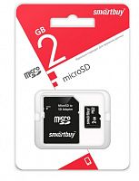 картинка карта памяти smartbuy (sb2gbsd-01) microsd 2gb+адаптер от магазина Tovar-RF.ru