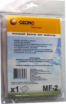 картинка аксессуары д/пылесосов ozone mf-2 фильтр моторный универсальный 320х200мм ozone mf-2 фильтр моторный универсальный 320х200мм от магазина Tovar-RF.ru