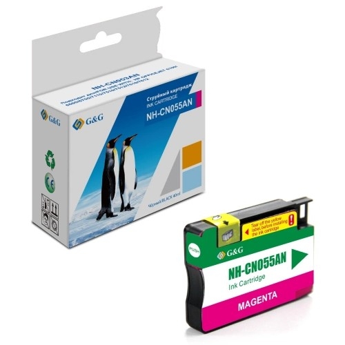 картинка картридж струйный g&g gg-cn055an пурпурный (14мл) для hp officejet 6100/6600/6700/7110/7510 от магазина Tovar-RF.ru