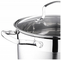 картинка кастрюля vetta берн "берн" 6,1 л, стеклянная крышка, индукция, vetta 822-102 от магазина Tovar-RF.ru