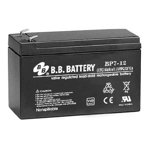 картинка акб b.b. battery bp 7-12 (12v 7ah) дхшхв 151х65х98 мм, масса 2.54 кг, клеммы f2 {б0005033} от магазина Tovar-RF.ru