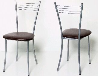 картинка Стул БИТЕЛ ХЛОЯ Серебро/Шоколад С-221 от магазина Tovar-RF.ru