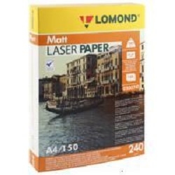 картинка Фотобумага LOMOND Двухсторонняя Матовая, для лазерной печати, 240 г/м2, A4/150л. от магазина Tovar-RF.ru