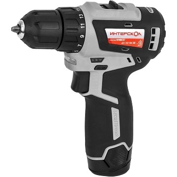 картинка ИНТЕРСКОЛ  ДА-10/12В 38 МиниМАКС бесщеточная аккум. дрель-шуруповерт [757.3.2.40] { Li-ion, кейс, 2 аккум., 3,0Ач, ЗУ } от магазина Tovar-RF.ru