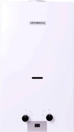 картинка проточный газовый водонагреватель genberg 110.01 стандарт 10 л. белая genberg 110.01 стандарт 10 л. белая от магазина Tovar-RF.ru