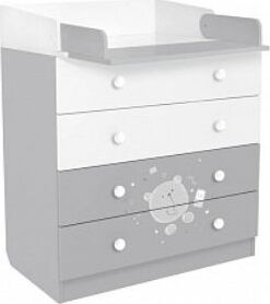 картинка комод polini комод polini kids french 1580, teddy, белый-серый (2 кор.) polini комод polini kids french 1580, teddy, белый-серый (2 кор.) от магазина Tovar-RF.ru