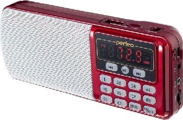 картинка радиоприемник perfeo (i120-red) егерь - красный perfeo (pf_5026) егерь -i120-red, красный от магазина Tovar-RF.ru