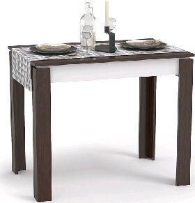 картинка Стол обеденный МЕБЕЛЬ-КОМПЛЕКС Стол обеденный Оптима венге/белый (1уп) МЕБЕЛЬ-КОМПЛЕКС Стол обеденный Оптима венге/белый (1уп) от магазина Tovar-RF.ru