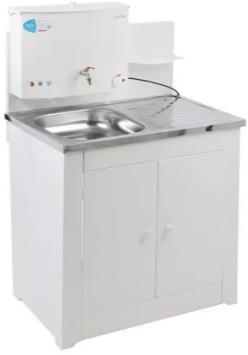 картинка Умывальник АКВАТЕКС ДУЭТ (бак антикорроз. с ЭВН+мойка нерж.) белый от магазина Tovar-RF.ru