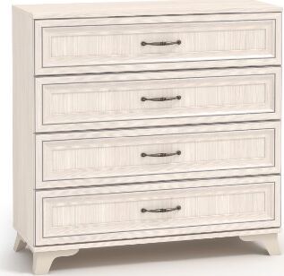 картинка Комод МЕБЕЛЬ-КОМПЛЕКС Мирелла Комод 4 ящика Бодега Светлая/Патина МЕБЕЛЬ-КОМПЛЕКС Мирелла Комод 4 ящика Бодега Светлая/Патина от магазина Tovar-RF.ru