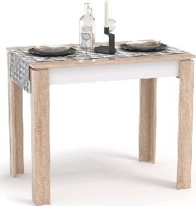 картинка Стол обеденный МЕБЕЛЬ-КОМПЛЕКС Стол обеденный Оптима дуб сонома/белый (1уп) МЕБЕЛЬ-КОМПЛЕКС Стол обеденный Оптима дуб сонома/белый (1уп) от магазина Tovar-RF.ru