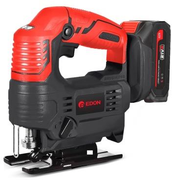 картинка EDON AJS-21A Лобзик аккумуляторный бесщеточный (21В; Li-Ion; 2.0Ач; 0-2900об/мин; 18мм; 65/4/2мм) от магазина Tovar-RF.ru