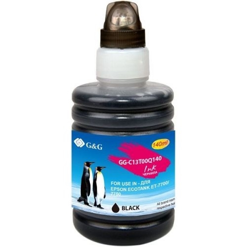 картинка чернила g&g gg-c13t00q140 черный140мл для epson ecotank 7700/7750 магазин Tovar-RF.ru являющийся официальным дистрибьютором в России картинка чернила g&g gg-c13t00q140 черный140мл для epson ecotank 7700/7750 от магазина Tovar-RF.ru