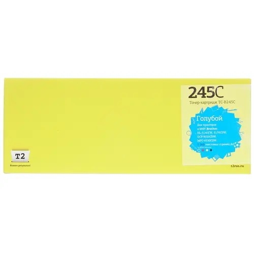 картинка t2 tn-245c картридж tc-b245c для brother hl-3140cw/3170cdw/dcp-9020cdw/mfc-9330cdw (2200 стр.) голубой от магазина Tovar-RF.ru