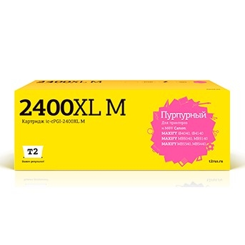 картинка t2 pgi-2400xl m картридж (ic-cpgi-2400xl m) струйный для canon maxify ib4040/ib4140/mb5040/mb5140/mb5340/mb5440, пурпурный от магазина Tovar-RF.ru