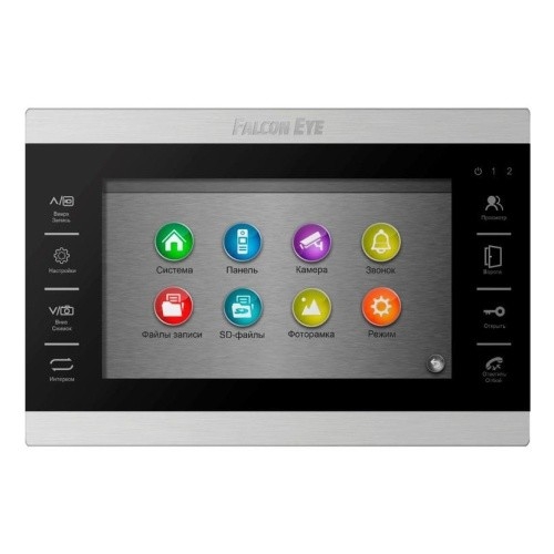 картинка Falcon Eye FE-70 ATLAS HD (Black) HD Видеодомофон: дисплей 7" TFT;  сенсорные кнопки; подключение до 2-х вызывных панелей и до 2-х видеокамер; адресный интерком; графическое меню; запись фото и видео от магазина Tovar-RF.ru