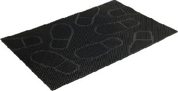 картинка Коврик VORTEX 22462 Коврик придверный 40*60см черный Следы VORTEX 22462 Коврик придверный 40*60см черный Следы от магазина Tovar-RF.ru