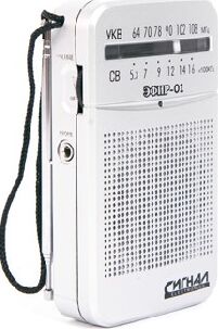 картинка радиоприемник эфир 01 укв 64-108мгц, бат. 2*аа белый эфир 01 укв 64-108мгц, бат. 2*аа белый от магазина Tovar-RF.ru