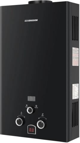 картинка водонагреватель газовый edisson e 20 d (black) (361507) от магазина Tovar-RF.ru