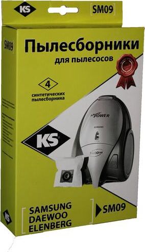 картинка пылесборники ks sm-09 синтетика комл. 4шт. ks sm-09 синтетика комл. 4шт. от магазина Tovar-RF.ru