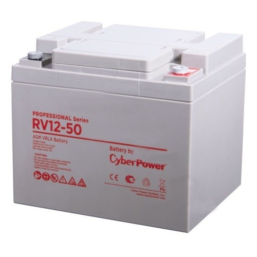 картинка cyberpower акб rv 12-50 12v/50ah {клемма м6, дхшхв 197х165х170мм., высота с клеммами 170, вес 15,3кг, срок службы 10 лет} от магазина Tovar-RF.ru
