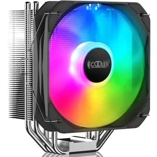 картинка pccooler paladin 400 argb s115x/1200/1700/am4 (tdp 200w, 130mm pwm argb fan, 4 тепловые трубки 6мм, 800-1600rpm, 18-28,6dba) от магазина Tovar-RF.ru