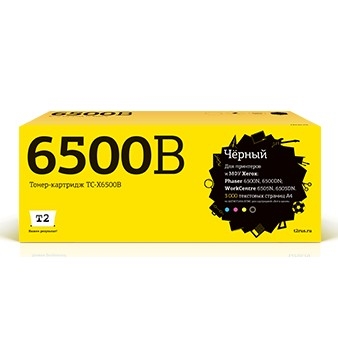 картинка t2 106r01604 tc-x6500b картридж  xerox phaser 6500n/6500dn/workcentre 6505n/6505dn (3000 стр.) черный, с чипом от магазина Tovar-RF.ru