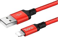картинка дата-кабель hoco (6957531062899) x14 usb (m) - 8 pin (m) 2.0m - красный/черный от магазина Tovar-RF.ru