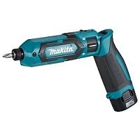 картинка Makita TD022DSE Отвертка ак(уд),{7.2В,2х1Ач Li-ion,2450об\м,25Нм,6-ти гран1\4",0.56кг,сумка,подсветка,эл регул ск} от магазина Tovar-RF.ru