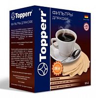 картинка Аксессуар TOPPERR 3046 Фильтр бумажный для кофеварок №4 (200шт.), неотбеленный от магазина Tovar-RF.ru