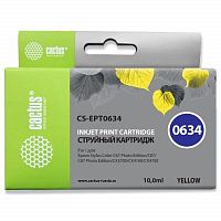 картинка картридж струйный cactus cs-ept0634 желтый (10мл) для epson stylus c67/c87/cx3700/cx4100/cx4700 от магазина Tovar-RF.ru