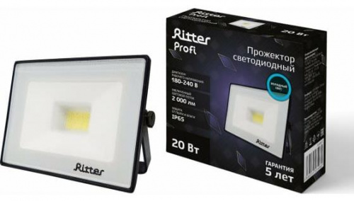 картинка Прожектор светодиодный RITTER 53406 2 PROFI 20 Вт/6500К от магазина Tovar-RF.ru
