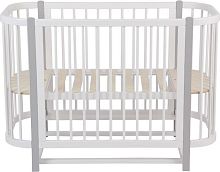 картинка кроватка polini кроватка детская polini kids simple 350, белый-серый (1кор) polini кроватка детская polini kids simple 350, белый-серый (1кор) от магазина Tovar-RF.ru