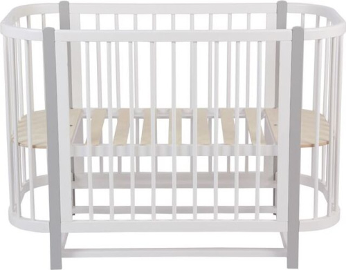 картинка кроватка polini кроватка детская polini kids simple 350, белый-серый (1кор) polini кроватка детская polini kids simple 350, белый-серый (1кор) от магазина Tovar-RF.ru