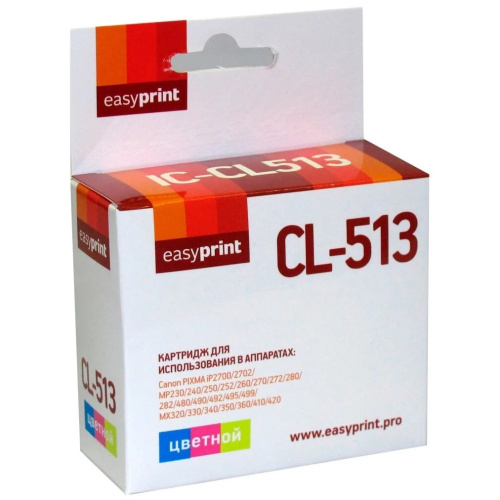 картинка easyprint cl-513 картридж  (ic-cl513) для canon pixma ip2700/mp230/260/280/480/mx330/360/410, цветной от магазина Tovar-RF.ru